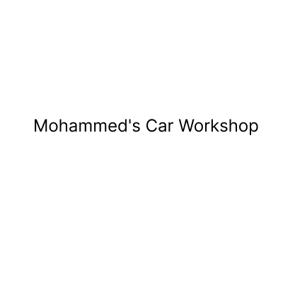 Mohammed's Car Workshop